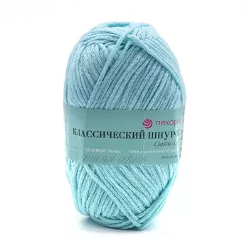Пряжа Пехорка 'Классический шнурок' 50гр. 135 м. (60% хлопок, 40% акрил) (222 голубая бирюза)