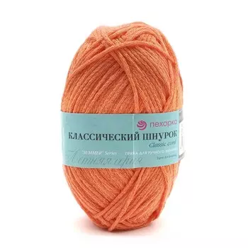 Пряжа Пехорка 'Классический шнурок' 50гр. 135 м. (60% хлопок, 40% акрил) (284 оранжевый)