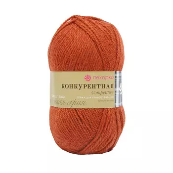 Пряжа Пехорка 'Конкурентная' (50%шерсть, 50%акрил) (30-Св.Теракот)