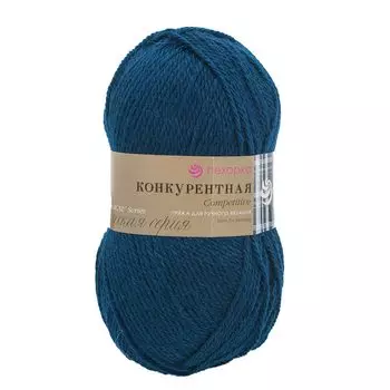 Пряжа Пехорка 'Конкурентная' (50%шерсть, 50%акрил) (571-Синий)