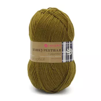 Пряжа Пехорка 'Конкурентная' (50%шерсть, 50%акрил) (32-Табак)