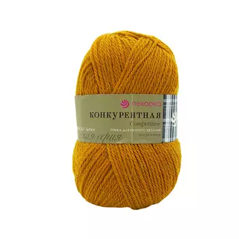 Пряжа Пехорка 'Конкурентная' (50%шерсть, 50%акрил) (447-Горчица)
