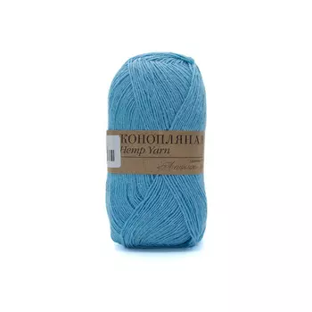 Пряжа Пехорка 'Конопляная' 50гр. 280м. (70% хлопок, 30% конопля) (05 голубой)