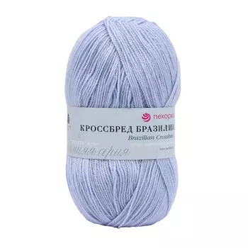 Пряжа Пехорка 'Кроссбред Бразилии' (50%шерсть мериносовая, 50%акрил) (177-Голубое небо)