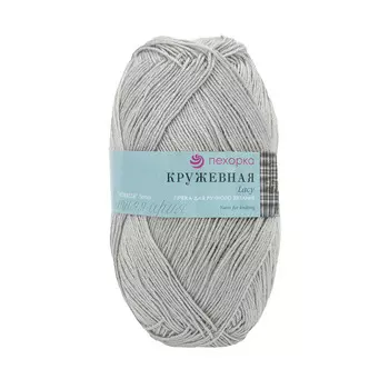 Пряжа Пехорка 'Кружевная' 50гр. 280м. (100% акрил) (08 светло-серый)
