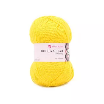 Пряжа Пехорка 'Мерцающая' 100гр. 430м. (96% акрил высокообъемный, 4% метанит) (12 желток)
