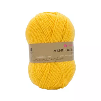 Пряжа Пехорка 'Мериносовая' (50%шерсть, 50%акрил) (12-Желток)