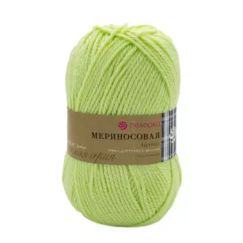 Пряжа Пехорка 'Мериносовая' (50%шерсть, 50%акрил) (193 св.салат)