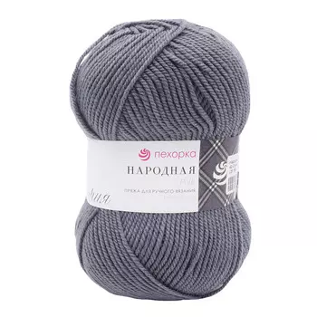 Пряжа Пехорка 'Народная' 100гр. 220м.(30%шерсть, 70%акрил высокообъемный) (393 св.маренго)