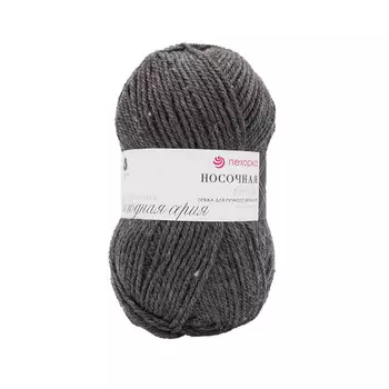 Пряжа Пехорка 'Носочная' (50%шерсть, 50%акрил) (96-Серый меланж)