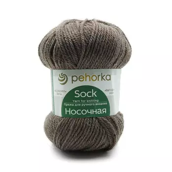 Пряжа Пехорка 'Носочная' (50%шерсть, 50%акрил) (517-Коричневый меланж)