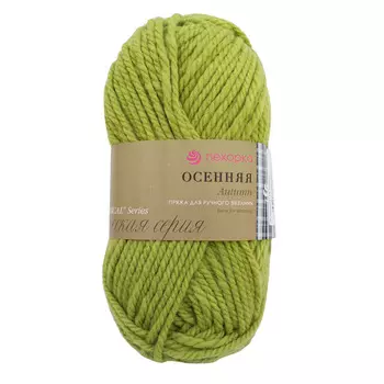 Пряжа Пехорка 'Осенняя' 200гр. 150м. (25% шерсть, 75% акрил) (119-Горох)