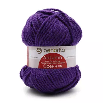 Пряжа Пехорка 'Осенняя' 200гр. 150м. (25% шерсть, 75% акрил) (78-Фиолетовый)
