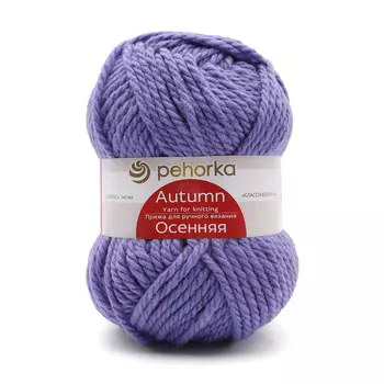 Пряжа Пехорка 'Осенняя' 200гр. 150м. (25% шерсть, 75% акрил) (496-Яр.сирень)