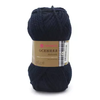 Пряжа Пехорка 'Осенняя' 200гр. 150м. (25% шерсть, 75% акрил) (04 темно-синий)