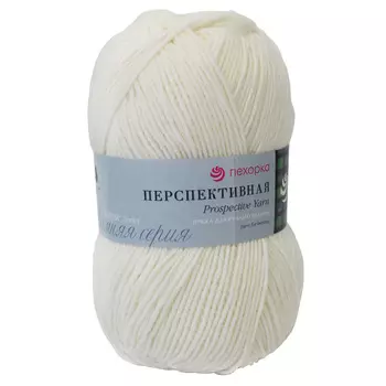 Пряжа Пехорка 'Перспективная' 100гр. 270м (50%шерсть, 50%акрил высокообъемный) (01-Белый)