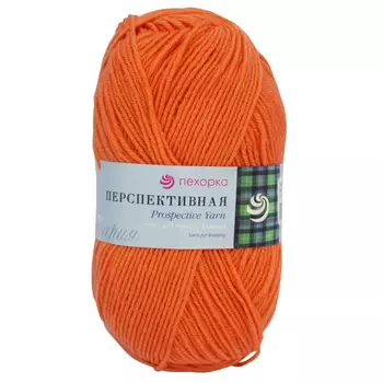 Пряжа Пехорка 'Перспективная' 100гр. 270м (50%шерсть, 50%акрил высокообъемный) (396-Настурция)