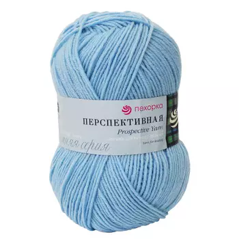 Пряжа Пехорка 'Перспективная' 100гр. 270м (50%шерсть, 50%акрил высокообъемный) (05-Голубой)