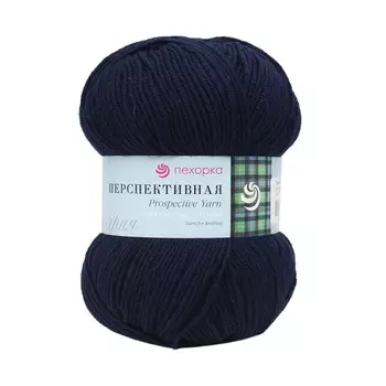 Пряжа Пехорка 'Перспективная' 100гр. 270м (50%шерсть, 50%акрил высокообъемный) (04-Т.Синий)