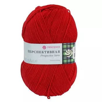 Пряжа Пехорка 'Перспективная' 100гр. 270м (50%шерсть, 50%акрил высокообъемный) (06-Красный)