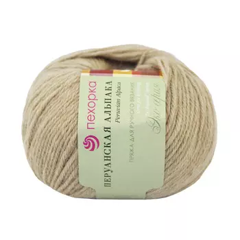 Пряжа Пехорка 'Перуанская альпака' 50гр., 150м (50% перуанс. альпака, 50%мер. шерсть) (431-Бежевый меланж)