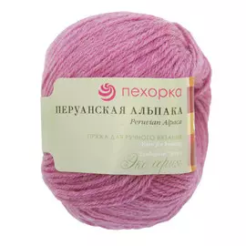 Пряжа Пехорка 'Перуанская альпака' 50гр., 150м (50% перуанс. альпака, 50%мер. шерсть) (885-Брусничный меланж)