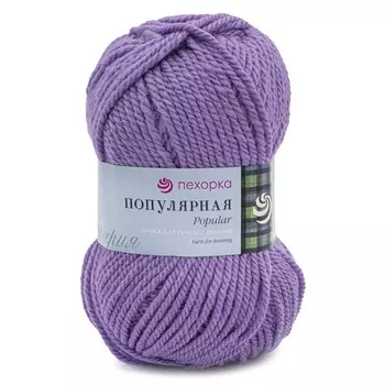Пряжа Пехорка 'Популярная' 100гр. 133м. (50%шерсть, 50%акрил) (389 св.фиалка)