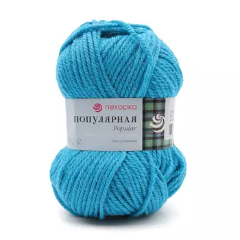 Пряжа Пехорка 'Популярная' 100гр. 133м. (50%шерсть, 50%акрил) (45 темная бирюза)