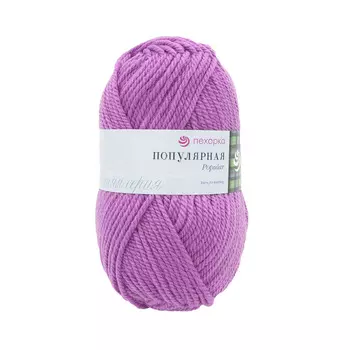 Пряжа Пехорка 'Популярная' 100гр. 133м. (50%шерсть, 50%акрил) (582-Св.фуксия)