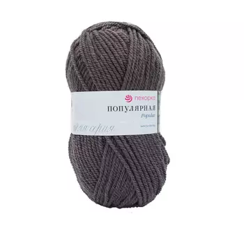 Пряжа Пехорка 'Популярная' 100гр. 133м. (50%шерсть, 50%акрил) (585 графит)
