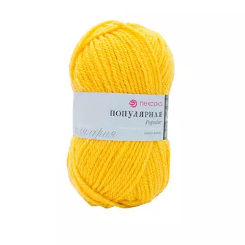 Пряжа Пехорка 'Популярная' 100гр. 133м. (50%шерсть, 50%акрил) (12-Желток)