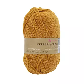 Пряжа Пехорка 'Секрет успеха' (100%шерсть) (447-Горчица)