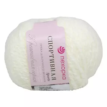 Пряжа Пехорка 'Спортивная' 50гр. 190м. (84% ПАН, 9% ПА, 7% ПБТ) (166-Суровый)