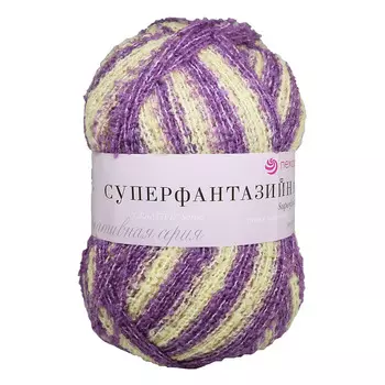 Пряжа Пехорка 'Суперфантазийная' (50%шерсть, 48%акрил, 2%полиамид) (771-Сиреневый меланж)