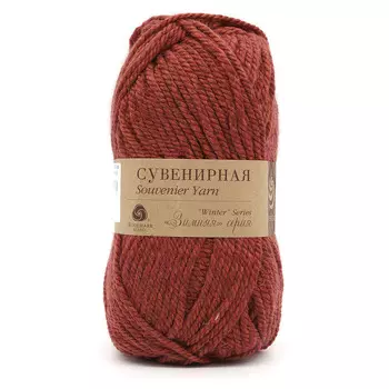 Пряжа Пехорка 'Сувенирная' 200гр. 160м. (50% шерсть, 50% акрил) (1027-Терракот/малин.меланж)