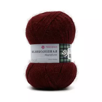 Пряжа Пехорка 'Великолепная' (30%ангора, 70%акрил) (07-Бордо)