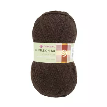 Пряжа Пехорка 'Верблюжья' 100гр., 600м, 12/2(65% верблюжья шерсть, 35% акрил высокообъемный) (251-Коричневый)