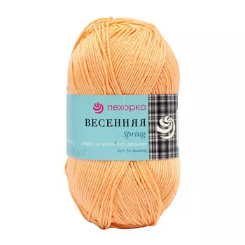 Пряжа Пехорка 'Весенняя' (100%мерсеризованный хлопок) (186-Манго)