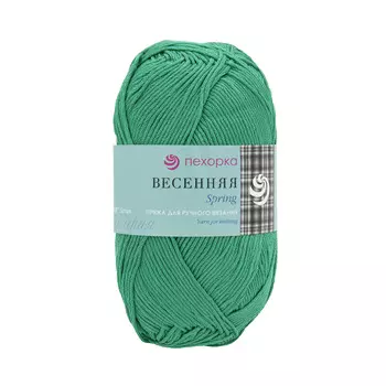 Пряжа Пехорка 'Весенняя' (100%мерсеризованный хлопок) (335 изумруд)