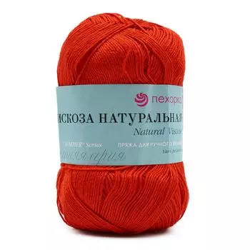 Пряжа Пехорка 'Вискоза натуральная' (100%вискоза) (88 красный мак)