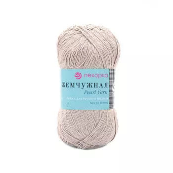 Пряжа Пехорка 'Жемчужная' 100гр. 425м. (50% хлопок, 50% вискоза) (43-Суровый лен)