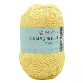 Пряжа Пехорка 'Жемчужная' 100гр. 425м. (50% хлопок, 50% вискоза) (12 желток)