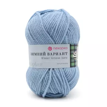Пряжа Пехорка 'Зимний вариант' 100гр. 100м (95% шерсть, 5% акрил объемный) (05-Голубой)