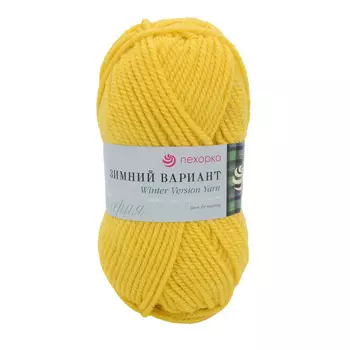 Пряжа Пехорка 'Зимний вариант' 100гр. 100м (95% шерсть, 5% акрил объемный) (75-Желтая роза)