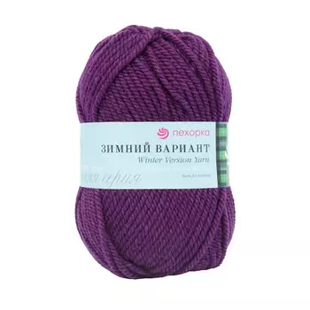 Пряжа Пехорка 'Зимний вариант' 100гр. 100м (95% шерсть, 5% акрил объемный) (87-Т.лиловый)