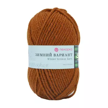 Пряжа Пехорка 'Зимний вариант' 100гр. 100м (95% шерсть, 5% акрил объемный) (338-Кирпичный)