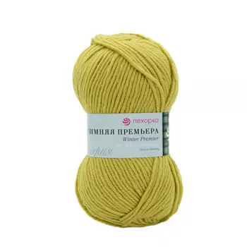 Пряжа Пехорка 'Зимняя Премьера' 100гр.150м. (50% мериносовая шерсть, 50% акрил высокообъёмный) (37-Липа)