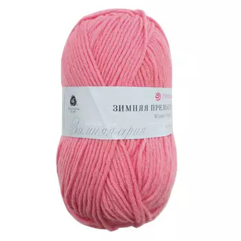 Пряжа Пехорка 'Зимняя Премьера' 100гр.150м. (50% мериносовая шерсть, 50% акрил высокообъёмный) (11 ярко-розовый)