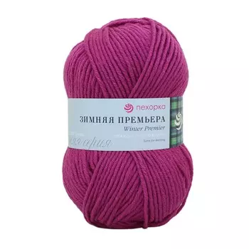 Пряжа Пехорка 'Зимняя Премьера' 100гр.150м. (50% мериносовая шерсть, 50% акрил высокообъёмный) (49 фуксия)