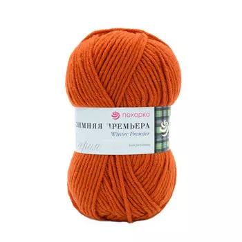 Пряжа Пехорка 'Зимняя Премьера' 100гр.150м. (50% мериносовая шерсть, 50% акрил высокообъёмный) (30-Св.Теракот)